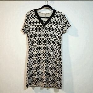 Lulu B black and white geometric print dress. Size medium.